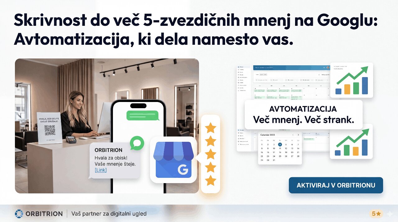 Kako do več 5-zvezdičnih mnenj na Googlu z Orbitrionom?