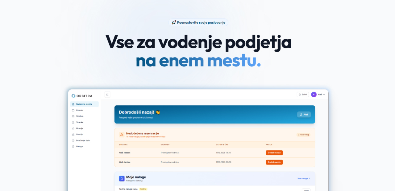 Orbitra: vse za vodenje podjetja na enem mestu